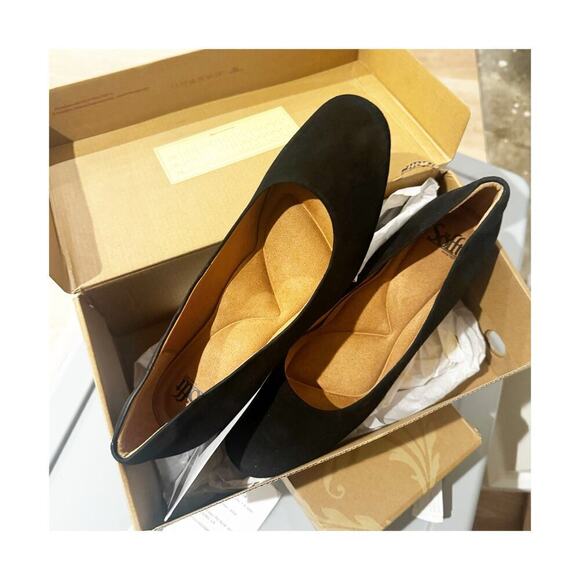 Sofft Lana Suede Block Heels Shoes Closed Toe Leather Black Size 11M NWB - Picture 9 of 12